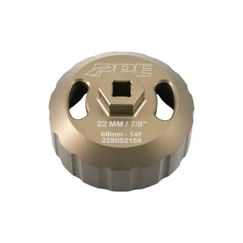 Pacific Performance Engineering - PPE Hard Anodized Billet Aluminum Oil Filter Socket for Nissan (2004-15) 5.6L Titan / (199-04) 3.3L Frontier (68mm 14F)
