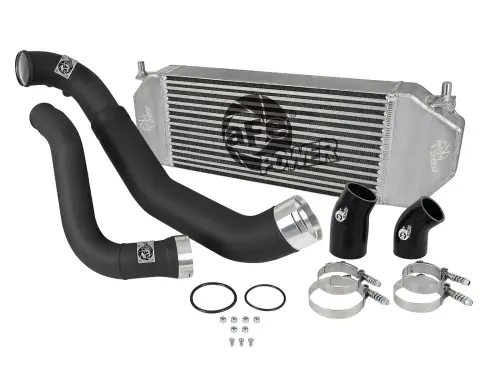 aFe - aFe Power BladeRunner 3-1/2 IN to 3 IN Aluminum Hot and Cold Charge Pipe Kit for Ford (2018-20) F-150 V6-3.0L [td] (Intercoolers & Tubes, Black)