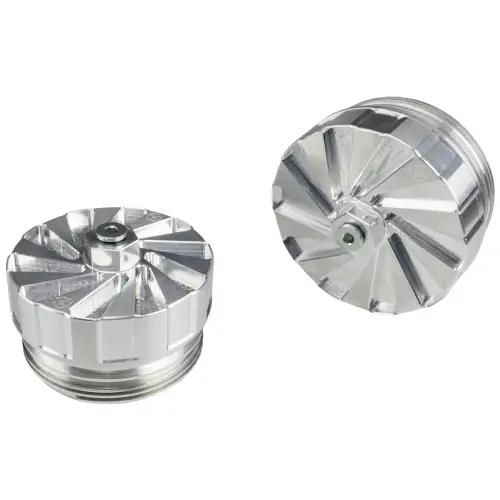 H&S Motorsports - H&S Motorsports Billet Fuel Filter Cap Set for Ram (2025-26) 6.7L Cummins (Complete 2-Cap Set, Raw Aluminum)