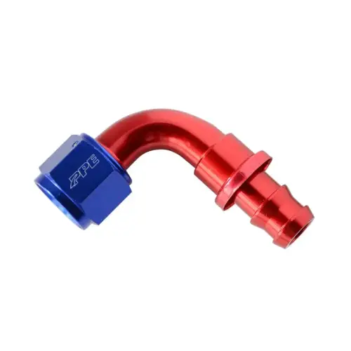 Pacific Performance Engineering - PPE Anodized Aluminum Push-Lock Fitting 90 Degree -10AN(F) to 5-8”(M) (113051002)