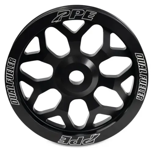 Pacific Performance Engineering - PPE Billet Aluminum Pulley Wheel 7Y Style for Chevy/GMC (2001-16) 6.6L Duramax