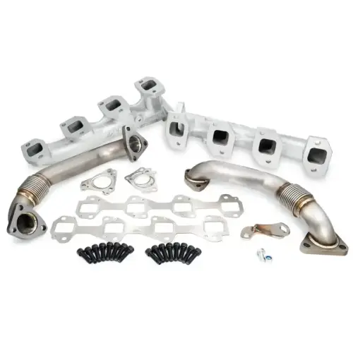 Pacific Performance Engineering - PPE High-Flow Exhaust Manifold and Up-Pipe Kit for Chevy/GMC (2001-04 (FED / 2001 CA)) 6.6L Duramax (Silver Ceramic Coating)