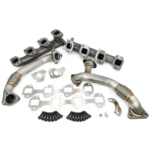 Pacific Performance Engineering - PPE High-Flow Exhaust Manifold and Up-Pipe Kit for Chevy/GMC (2006-07) 6.6L Duramax (Raw)