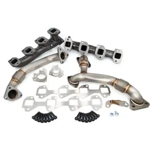 Pacific Performance Engineering - PPE High-Flow Exhaust Manifold and Up-Pipe Kit for Chevy/GMC (2007.5-10) 6.6L Duramax (Raw)