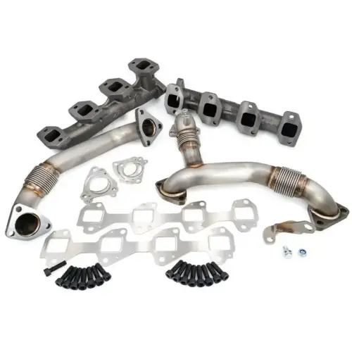 Pacific Performance Engineering - PPE High-Flow Exhaust Manifold and Up-Pipe Kit for Chevy/GMC (2011-16) 6.6L Duramax (Raw)