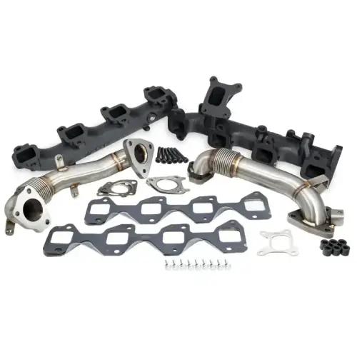 Pacific Performance Engineering - PPE High-Flow Exhaust Manifold and Up-Pipe Kit for Chevy/GMC (2017-26) 6.6L Duramax (Black Ceramic Coating)