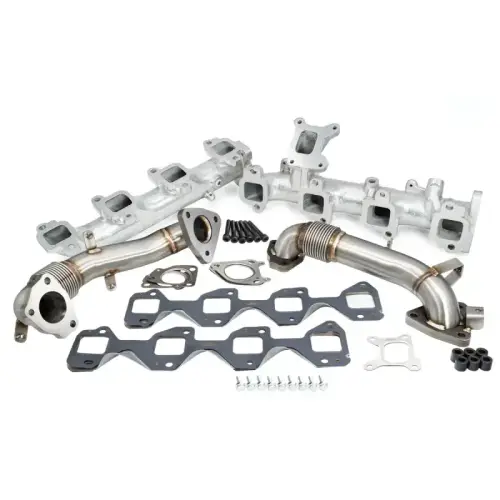 Pacific Performance Engineering - PPE High-Flow Exhaust Manifold and Up-Pipe Kit for Chevy/GMC (2017-26) 6.6L Duramax (Silver Ceramic Coating)