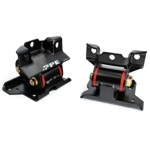 Pacific Performance Engineering - PPE Engine Mount Kit for Chevy/GMC (2001-10) 2500/3500HD (w/ Silicone Bushings, Red- 70 Hardness (Race / Competition))