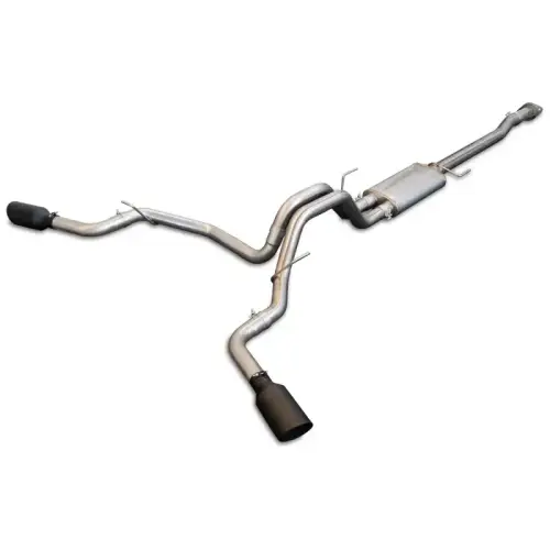 Pacific Performance Engineering - PPE Twin Turbo and 5.0L V8 Cat-Back Exhaust System Dual Exit for Ford (2015-20) 2.7L/3.5L V6 F-150 (Black Ceramic Coated Tips, Raw Tubes)