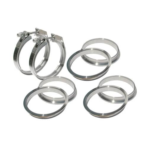 Pacific Performance Engineering - PPE 1.5" V-Band 8-Piece Set - QR 304 Stainless Clamps & Flanges (Universal)