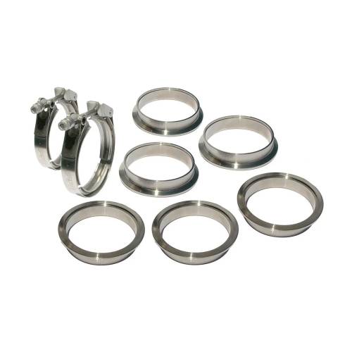 Pacific Performance Engineering - PPE Quick-Release V-Band Set - 3.0", Stainless, 8-Piece (Universal)
