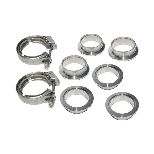 Pacific Performance Engineering - PPE 3.25in Quick-Release V-Band Clamp & Flange Set - 8 Piece (Universal)