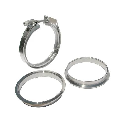 Pacific Performance Engineering - PPE Quick-Release V-Band 3-Piece Set - 4.0" Stainless (Universal)