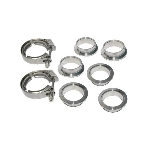 Pacific Performance Engineering - PPE 2.25" Quick-Release V-Band 8-Piece Set with Aluminum Flanges (Universal)