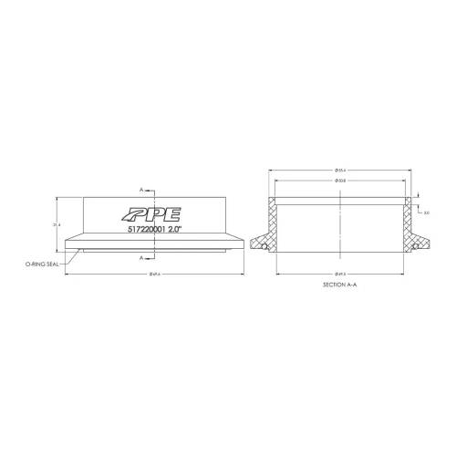 Pacific Performance Engineering - PPE 2.5" V-Band Flange, Engine Side (Universal)