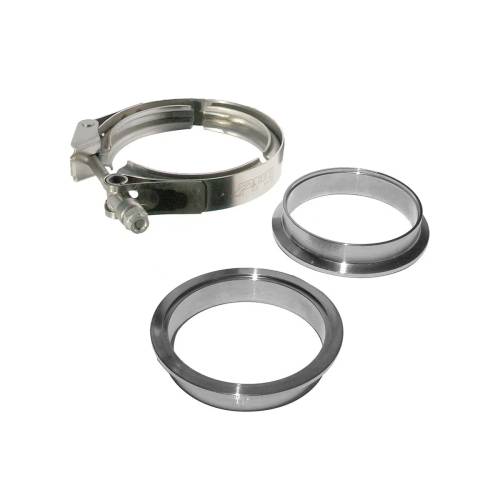 Pacific Performance Engineering - PPE 3.0" Quick-Release V-Band Kit, 3-Piece (Clamp, Male & Female Flange) Aluminum (Universal)