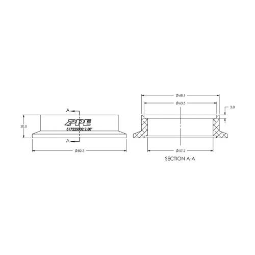 Pacific Performance Engineering - PPE 3.0" Aluminum V-Band Flange &ndash; Exhaust Side (Female) (Universal)