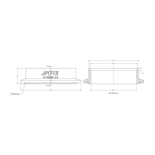 Pacific Performance Engineering - PPE 3.0" V-Band Flange - Male Engine Side, Aluminum (Universal)