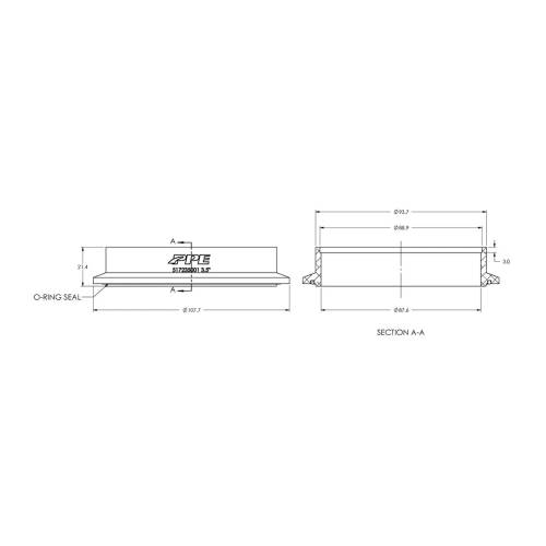 Pacific Performance Engineering - PPE V-Band Flange - 3.5" Engine Side (Male) Aluminum (Universal)
