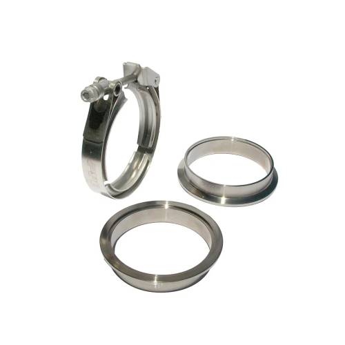 Pacific Performance Engineering - PPE 5.0" Quick-Release V-Band Kit, 3-Piece (Clamp, Male & Female Flange) Aluminum (Universal)