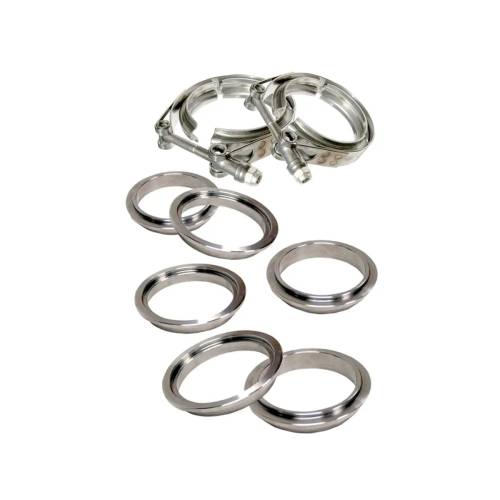 Pacific Performance Engineering - PPE Standard V-Band Set - 3.0", Stainless Flanges, 8-Piece (Universal)