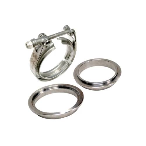 Pacific Performance Engineering - PPE 4" V-Band Set, Standard Clamp & Stainless Flanges, 3-Piece (Universal)