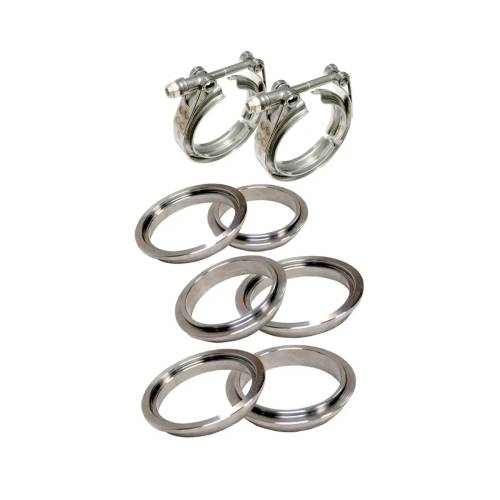 Pacific Performance Engineering - PPE 4.0" Standard V-Band Kit, 8-Piece (2 Clamp, 3 Male, 3 Female) 304 Stainless (Universal)