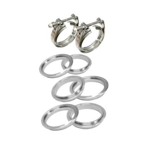 Pacific Performance Engineering - PPE 4.0in Standard V-Band Set - Aluminum Flanges - 8 Piece (Universal)