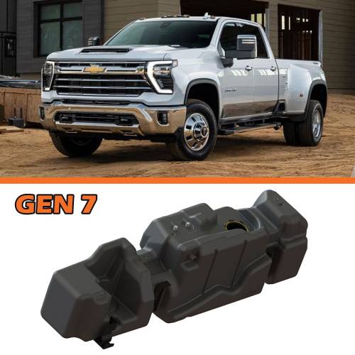 Titan Fuel Tanks - Titan Fuel Tank, Chevy/GMC (2020-26) 2500/3500 6.6L Duramax Diesel, 4WD, Crew Cab, Long Bed, 60 gal, GEN 7