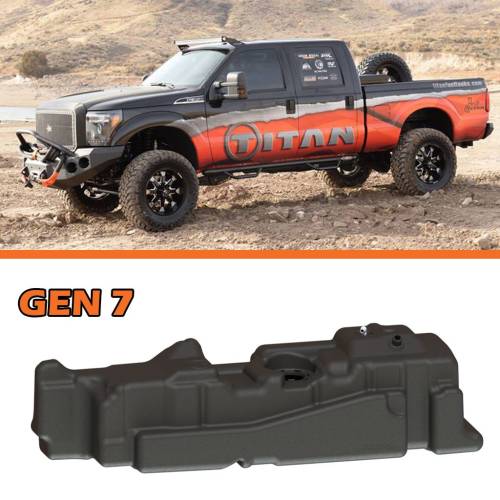 Titan Fuel Tanks - Titan Fuel Tank, Ford (2011-16) F-250HD/F-350HD Power Stroke, Crew Cab/Short Bed, 60 gal, GEN7