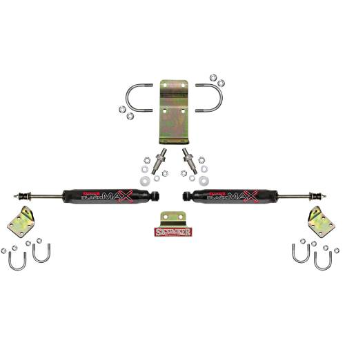 Skyjacker - Skyjacker High Clearance Black MAX Dual Steering Stabilizer Kit for Jeep (2007-18) Wrangler JK