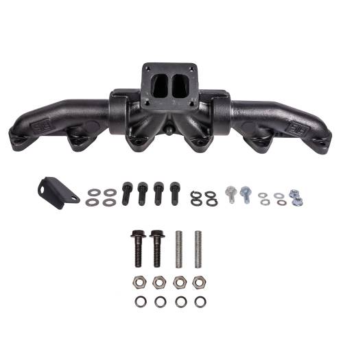 ATS Diesel Performance - ATS Pulse Flow Exhaust Manifold Kit for Dodge (1998.5-02) 24V 5.9L Cummins, 3-Pc T4 w/ Turbo Flange Hardware