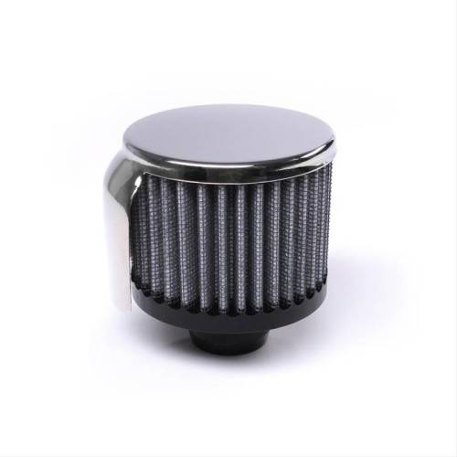 S&B - S&B Crankcase Vent Filter, 1.25" Hole, Push-In Valve with Chrome Shield