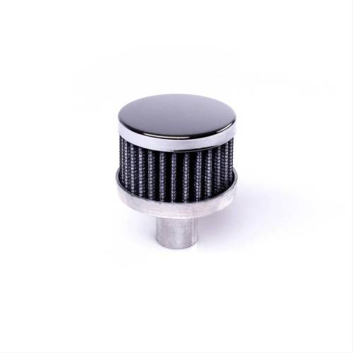 S&B - S&B Crankcase Vent Filter. .75" Hole, Push-In, Aluminum Base, with Chrome Shield