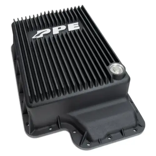 Pacific Performance Engineering - PPE 5R110 Heavy-Duty Cast Aluminum Transmission Pan for Ford (2003-10) Super Duty 6.0L/6.4L Power Stroke (Black)