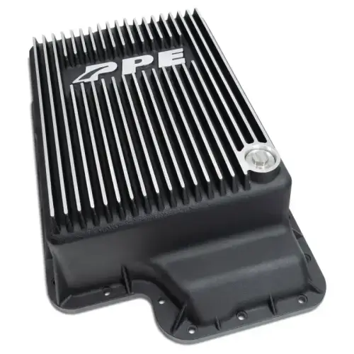 Pacific Performance Engineering - PPE 5R110 Heavy-Duty Cast Aluminum Transmission Pan for Ford (2003-10) Super Duty 6.0L/6.4L Power Stroke (Brushed)