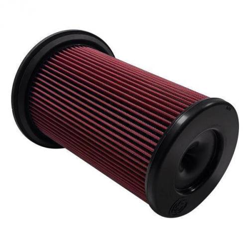 S&B - S&B Intake Replacement Filter for Cadillac (2021-25) Escalade 3.0L/6.2L, Diesel - Chevy/GMC (2021-25) Yukon, Suburban, Tahoe 3.0L, Diesel - Chevy/GMC (2020-25) 1500 3.0L, Diesel (Cotton Cleanable, Red)
