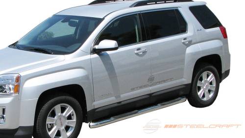 Steelcraft - Steelcraft 3" Round Side Bars for Chevy/GMC (2010-17) Equinox & Terrain (Black)
