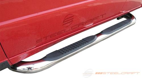 Steelcraft - Steelcraft 3" Round Side Bars for Ford (1998-11) Ranger Regular Cab (Black)