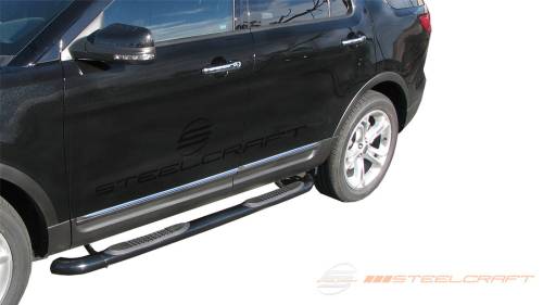 Steelcraft - Steelcraft 3" Round Side Bars for Ford (2011-19) Explorer (Stainless)