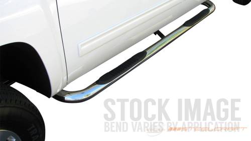 Steelcraft - Steelcraft 3" Round Side Bars for Dodge/Ram (2000-04) Dakota Quad Cab (Black)