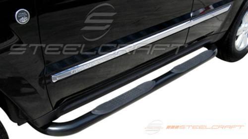 Steelcraft - Steelcraft 3" Round Side Bars for Jeep (2005-10) Grand Cherokee (Black)