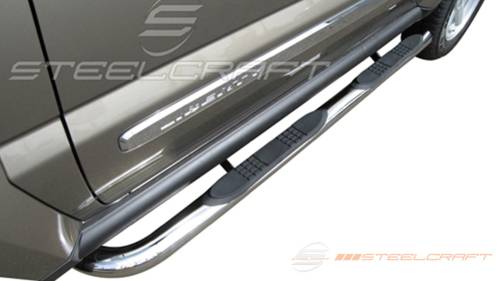 Steelcraft - Steelcraft 3" Round Side Bars for Jeep (2020-25) Gladiator (Black)