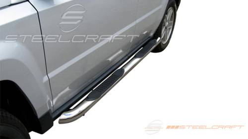 Steelcraft - Steelcraft 3" Round Side Bars for Jeep (2007-16) Patriot (Black)