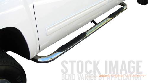 Steelcraft - Steelcraft 3" Round Side Bars for Dodge/Ram (2010-25) 1500/2500/3500 Regular Cab (Black, Excl. 09 2500/3500)