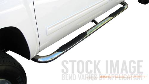Steelcraft - Steelcraft 3" Round Side Bars for Toyota (2001-04) Tacoma Double Cab (Black)