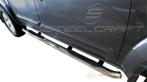 Steelcraft - Steelcraft 3" Round Side Bars for Nissan (2005-24) Frontier & Suzuki (2009-12) Equator Extended Cab (Stainless)