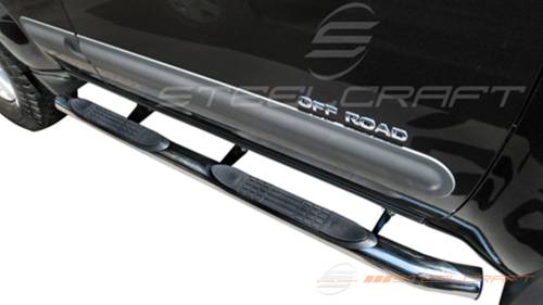 Steelcraft - Steelcraft 3" Round Side Bars for Nissan (2005-15) Xterra (Black)