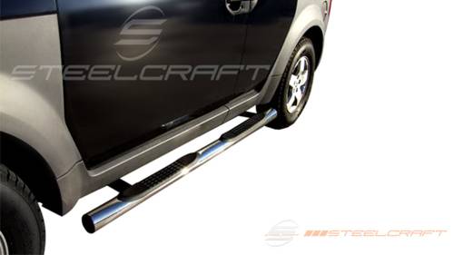 Steelcraft - Steelcraft 3" Round Side Bars for Honda (2003-11) Element (Black, Excl. SC model)