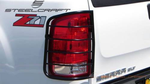Steelcraft - Steelcraft Taillight Guards for GMC (2007-14) Sierra 1500/2500/3500 (Black)